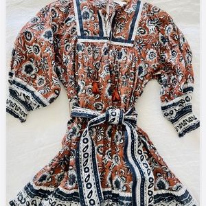 Cleobella dress Size Small Boho Block Print